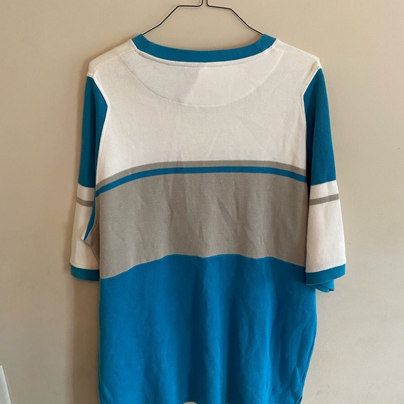 Vintage Le Jean De Marithe Francis Girbaud Embroidered Short-Sleeve Sweater - Picture 2 of 3